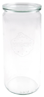 Contacto Weck Stangenglas 6er Karton 1062 ml mit Deckel RR80, ideal für Buffets, Ø 8 (oben) x H12,5 cm 