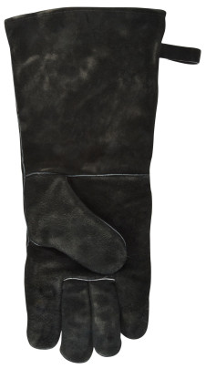 Esschert Design Grill Handschuh aus Leder, 19 x 1,9 x 41 cm, mit Hängeöse, in schwarz 