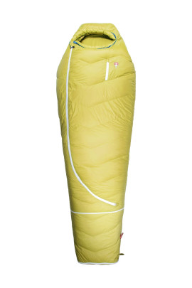 Grüezi bag Biopod DownWool KidsTeen Kinder Schlafsack, Körpergröße 130 bis 170 cm, 750g, Packmaß Ø 20x33 cm, gelb 