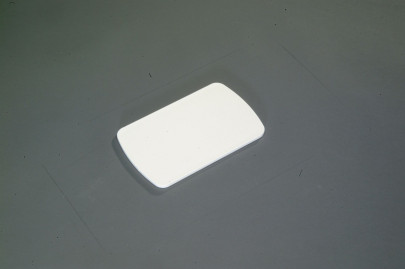 Kesper Schneidbrettchen, Frühstücksbrett, Kunststoffbrett, klein, Maße: ca. 255 x 150 x 9 mm, in weiß 