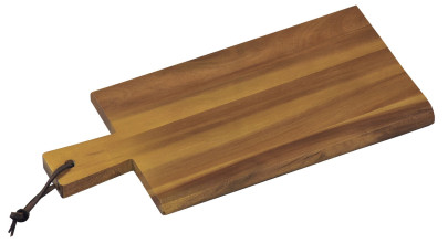 Kesper Servierbrett aus Akazienholz, FSC-zertifiziert, mit Griff und Schlaufe, 29 x 14 x 1,5 cm 