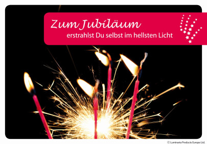 Luminaria Laternen-Grußkarte "Zum Jubiläum" 