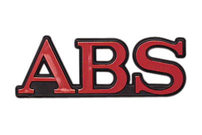 Relief-Emblem ABS Auto Schriftzug rot 