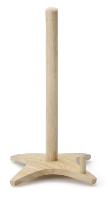 Continenta Küchenrollenhalter aus Gummibaumholz, Küchentuchständer, Küchenrollenständer, Größe: 18 x 25 cm