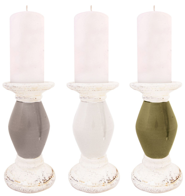 2 Stück Esschert Design Kerzenständer klein sortiert, 10 x 10 x 18,2 cm