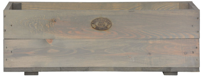 3 Stück Esschert Design Pflanzkasten, 59 x 20 x 20 cm, aus Holz, Holzkasten, Pflanzbox, Holzbox, Blumenkasten