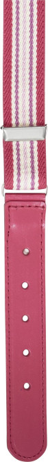 Playshoes Leder/Elastik-Gürtel Ringel, Größe: 75 cm, pink/gestreift