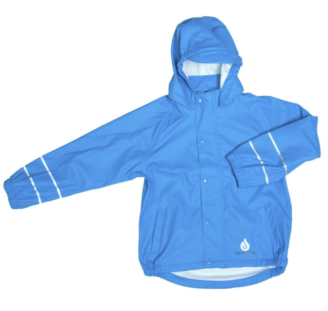 Regenjacke für Kinder Hellblau Größe 98 - 104 | DRY KIDS