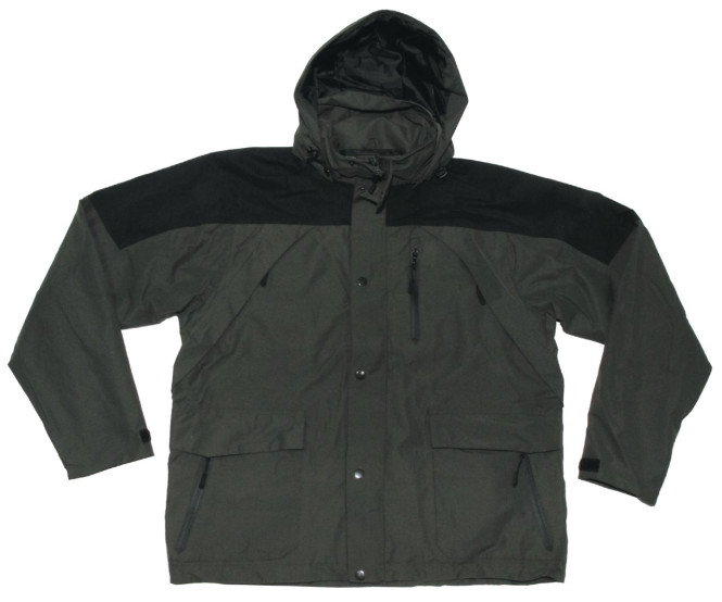 Regenjacke, High Mountain schwarz/grün, Größe XL