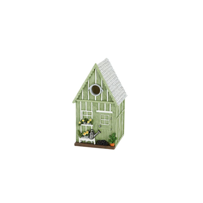 Rivanto® Nistkasten Gartenhaus für Meisenarten, 13 x 13 x H25 cm, Vogelhaus für Baum-/Wandmontage, Brutkasten mit abnehm