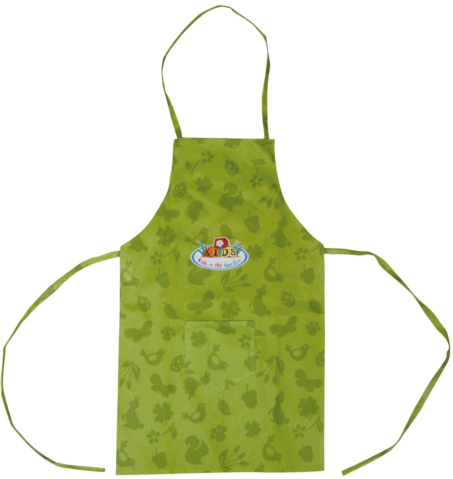 Esschert Design Kinderschürze, Gartenschürze für Kinder in grün, lang, ca.  35 cm x 0,5 cm