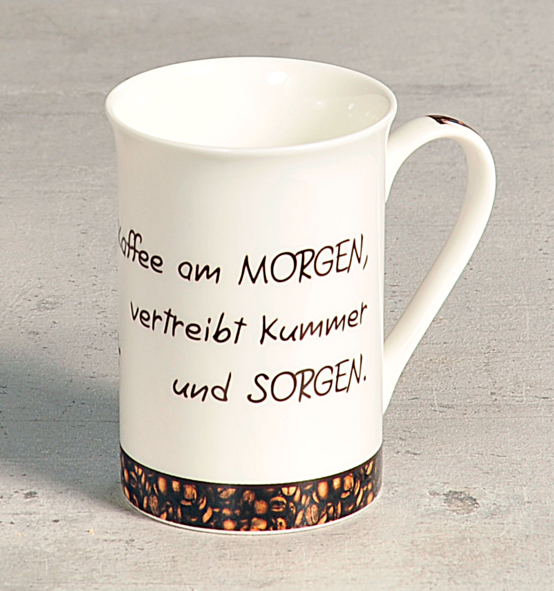 Kesper Kaffeetasse, Teetasse "Kaffeeeule", Ø 7,5 cm, Höhe 10,6 cm, aus  Porzellan, spülmaschinengeeignet, ca.