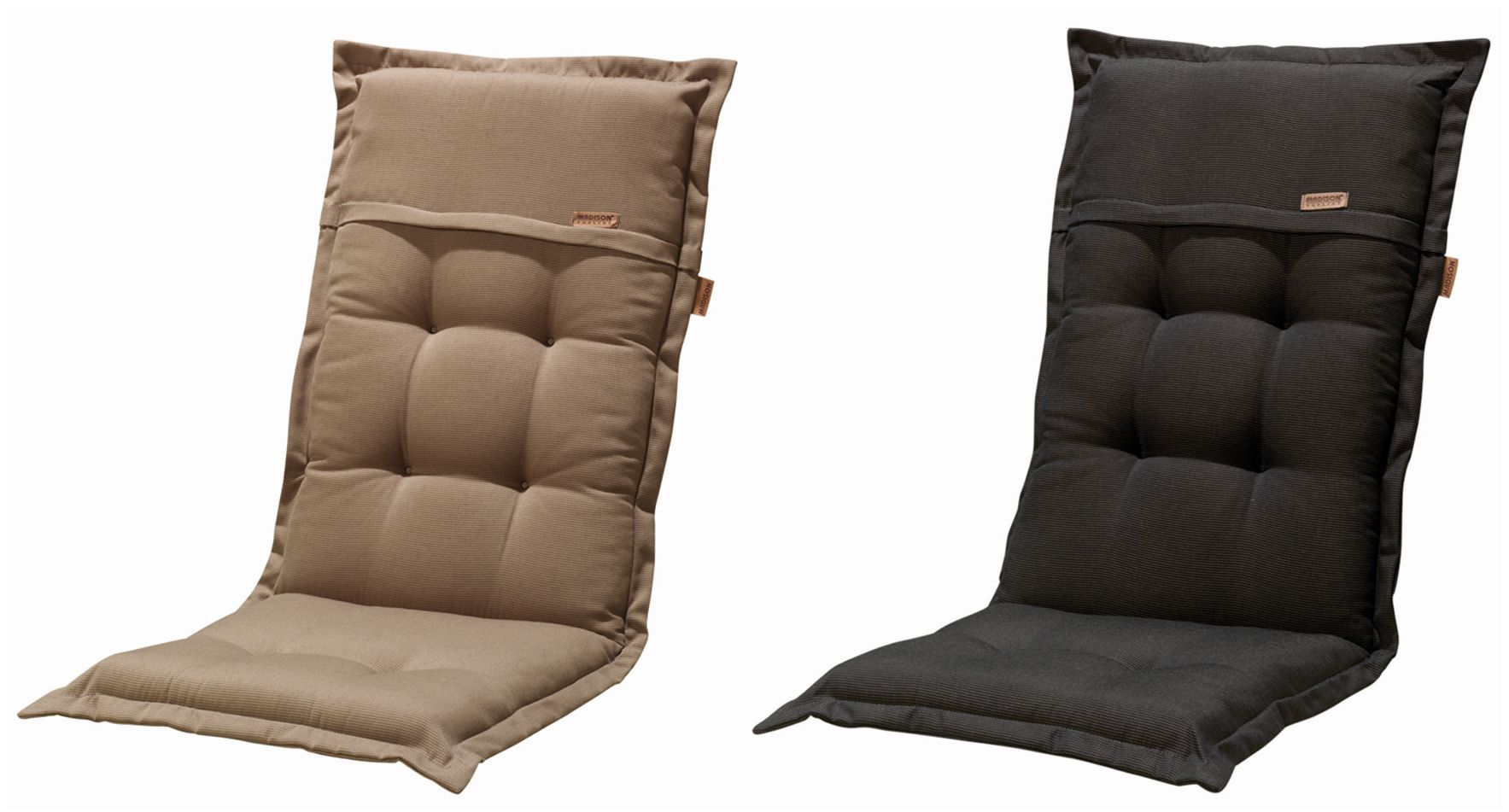 MADISON Dessin Rib Sitzpolster, Sitzauflage für Stapelstuhl, Stapelsessel  niedrig, Niedriglehner 100% Polyester, 100 x 50