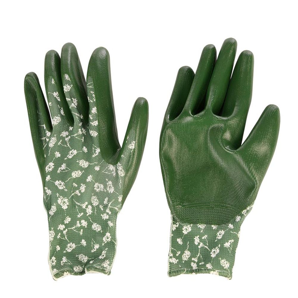 Rivanto® Polyester-Nitril Garten Handschuhe Größe M, Pflanz- und  Bodenhandschuhe für Garten und Beet, Arbeitshandschuhe,