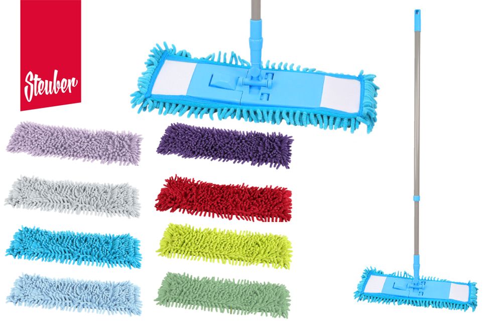 Steuber Ersatzbezug für Microfaser Chenille Wischmop Bodenwischer,  verschiedene Farben wählbar