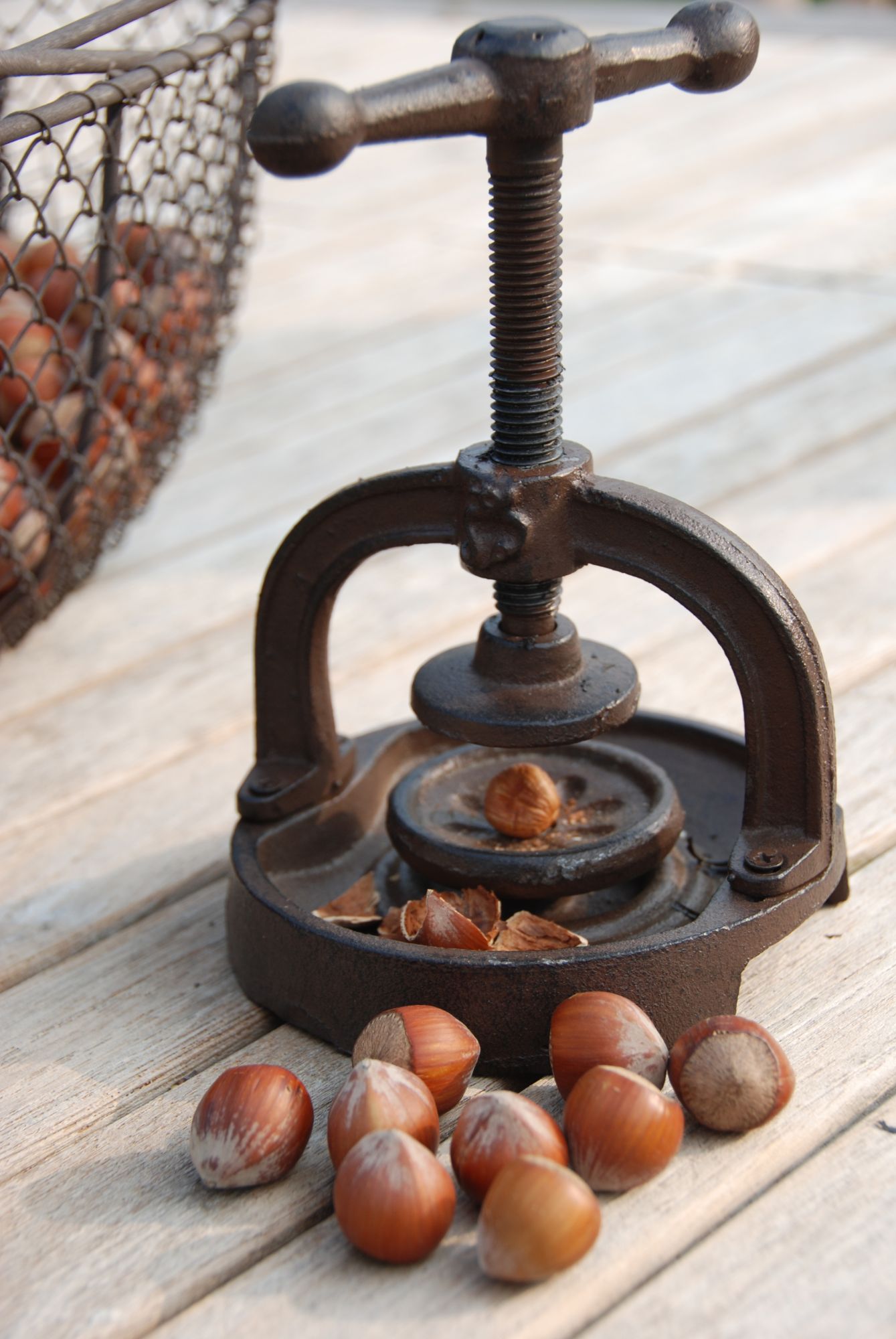 Esschert Design Nussknacker, für harte Nüsse, mit Schraubgewinde, aus  Gusseisen, antikes Design